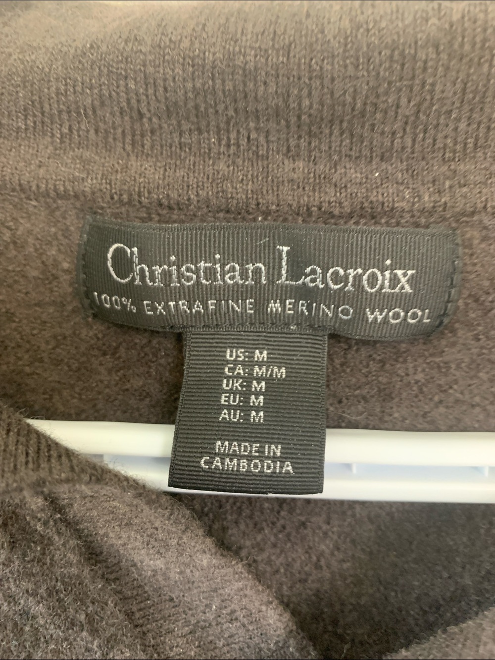 Christian Lacroix Brown Merino Wool Pullover - Picture 5 of 10